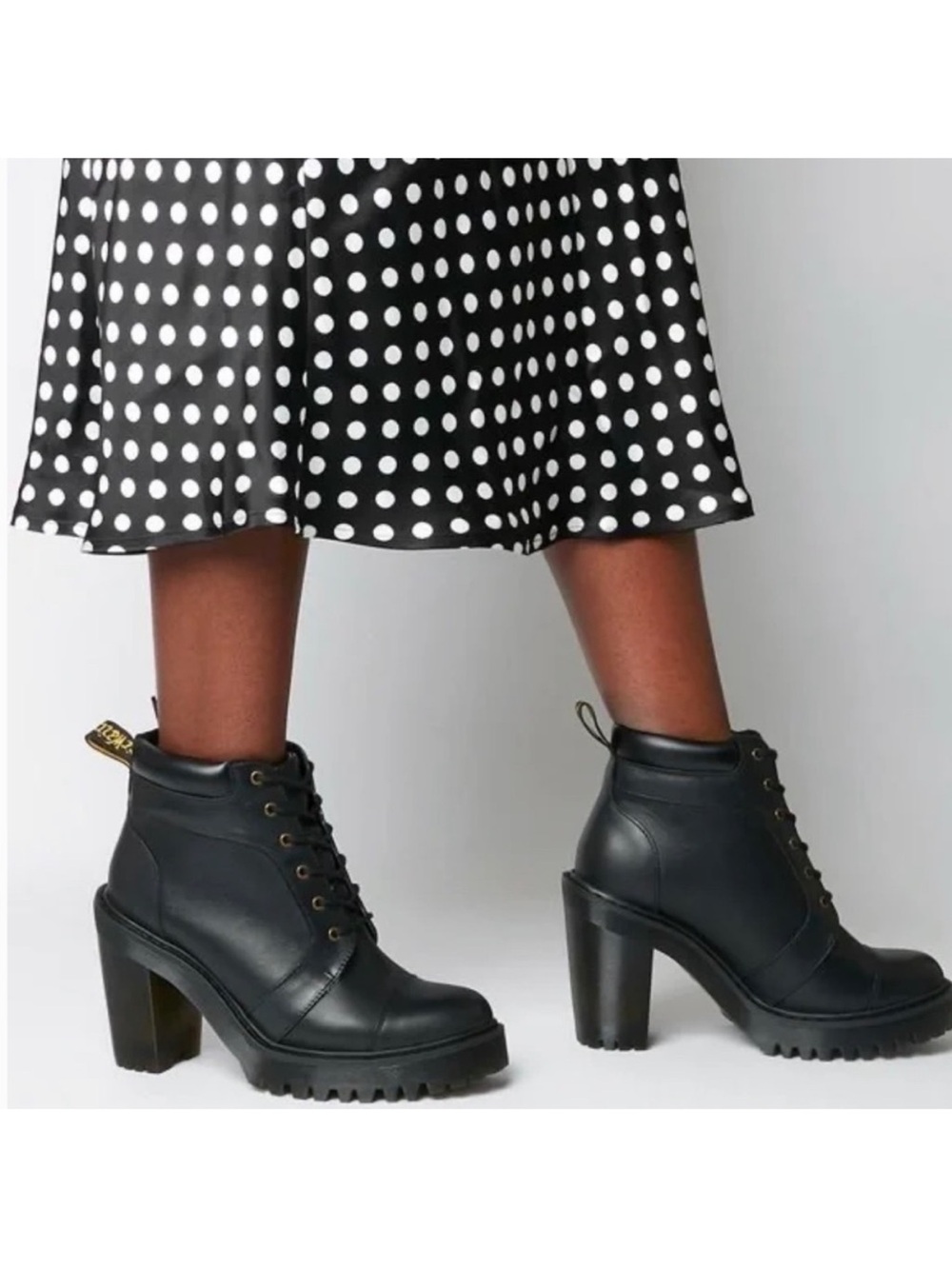 Dr. Martens Averil Leather Heeled Ankle Boots Black - Picture 2 of 14